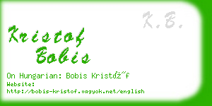 kristof bobis business card